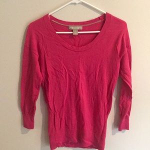 Hot pink sweater from j crew